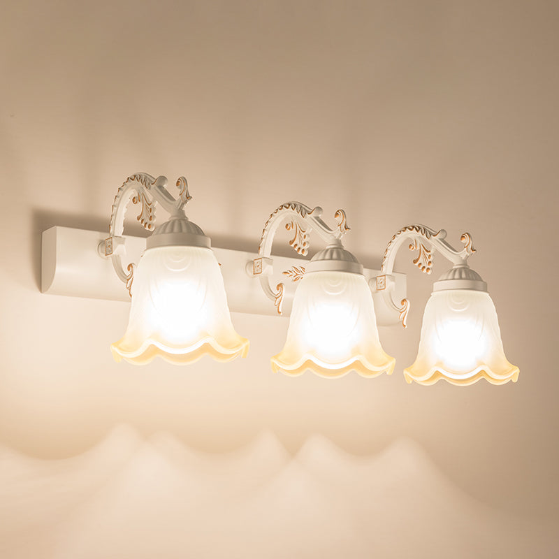 Frendorf | Blumenwand Schminklicht Vintage Ombre Mattes Glas Wandmontage Licht für Badezimmer