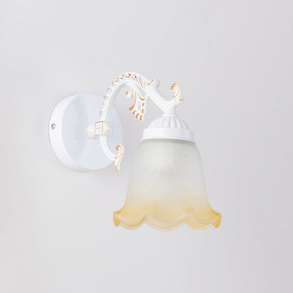 Frendorf | Blumenwand Schminklicht Vintage Ombre Mattes Glas Wandmontage Licht für Badezimmer