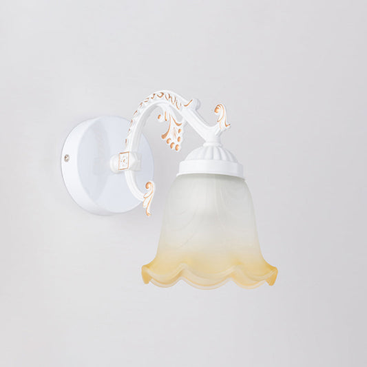 Frendorf | Blumenwand Schminklicht Vintage Ombre Mattes Glas Wandmontage Licht für Badezimmer