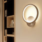 Halo Wohnzimmer Wandleuchte Beleuchtung Acryl Minimalistische LED Wandleuchte in Weiß