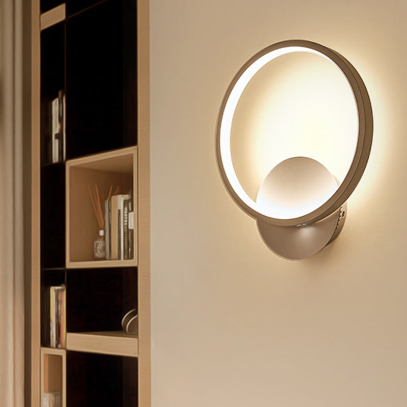 Halo Wohnzimmer Wandleuchte Beleuchtung Acryl Minimalistische LED Wandleuchte in Weiß