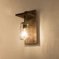 Holzbraune Wandleuchte Geometrisch geformte Landhausstil-Wandlampe für Flur
