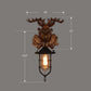 Holzbraune Wandleuchte Geometrisch geformte Landhausstil-Wandlampe für Flur
