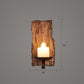 Holzbraune Wandleuchte Geometrisch geformte Landhausstil-Wandlampe für Flur