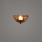 Holzbraune Wandleuchte Geometrisch geformte Landhausstil-Wandlampe für Flur