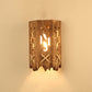 Holzbraune Wandleuchte Geometrisch geformte Landhausstil-Wandlampe für Flur