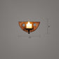 Holzbraune Wandleuchte Geometrisch geformte Landhausstil-Wandlampe für Flur