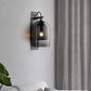 Frendorf | 1 Glühbirne Wohnzimmer Wandleuchte Mid-Century Schwarze Wandlampe mit Doppel-Dome-Glas-Schirm
