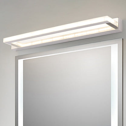 Frendorf | Acryl Rechteckige Vanity Wandleuchte Acryl Modernistische LED Bad Wandmontierte Lampe in Chrom