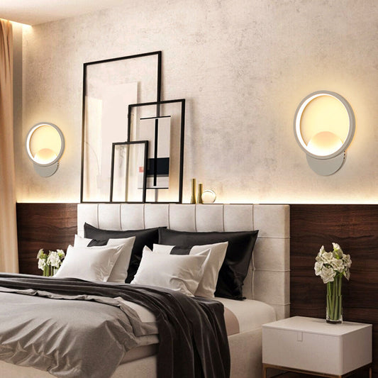 Frendorf | Weiße geometrisch geformte Wandlampe Einfachheit LED Metall Wandlampe Wandleuchte für Treppenhaus