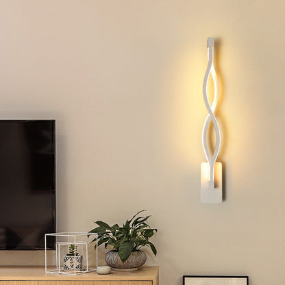 Frendorf | Weiße geometrisch geformte Wandlampe Einfachheit LED Metall Wandlampe Wandleuchte für Treppenhaus