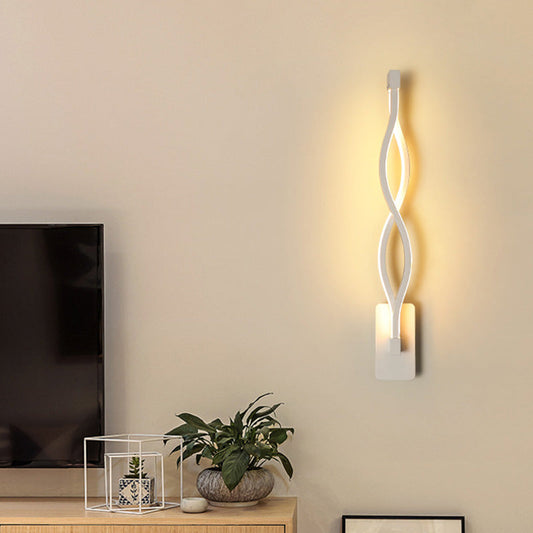 Frendorf | Weiße geometrisch geformte Wandlampe Einfachheit LED Metall Wandlampe Wandleuchte für Treppenhaus