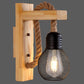 Frendorf | Houten L-vormige Wandsteun Lantaarn Boerderij 1 Lamp Slaapkamer Wandlamp met Touwarm