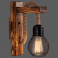 Frendorf | Houten L-vormige Wandsteun Lantaarn Boerderij 1 Lamp Slaapkamer Wandlamp met Touwarm
