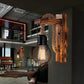 Frendorf | Houten L-vormige Wandsteun Lantaarn Boerderij 1 Lamp Slaapkamer Wandlamp met Touwarm
