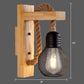 Frendorf | Houten L-vormige Wandsteun Lantaarn Boerderij 1 Lamp Slaapkamer Wandlamp met Touwarm
