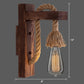 Frendorf | Houten L-vormige Wandsteun Lantaarn Boerderij 1 Lamp Slaapkamer Wandlamp met Touwarm