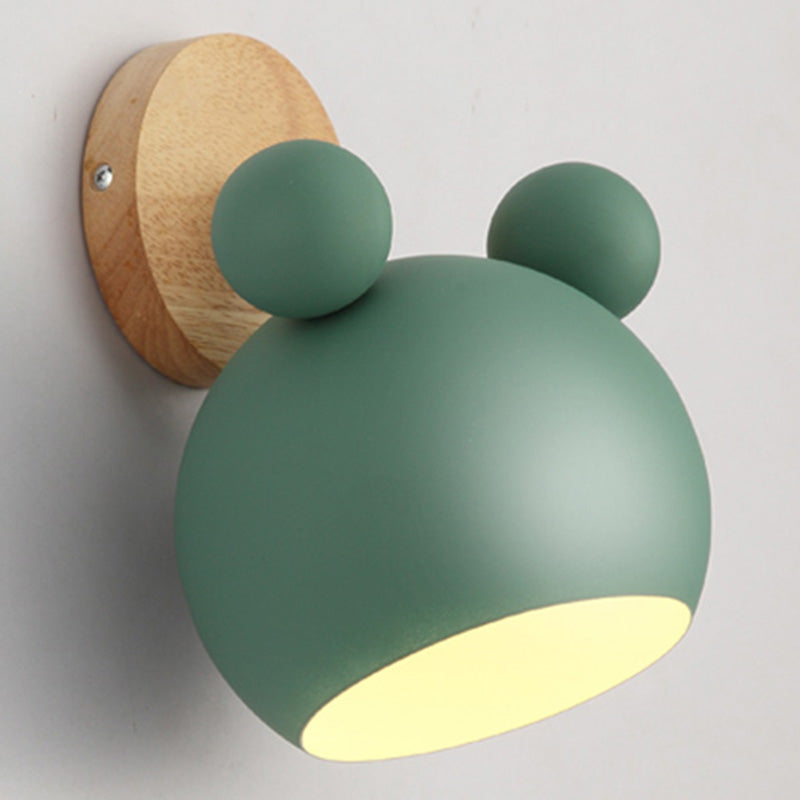 Drehbarer Schirm Metall Wandmontierte Leseleuchte Macaron Stil 1-Licht Wandlampe für Schlafzimmer