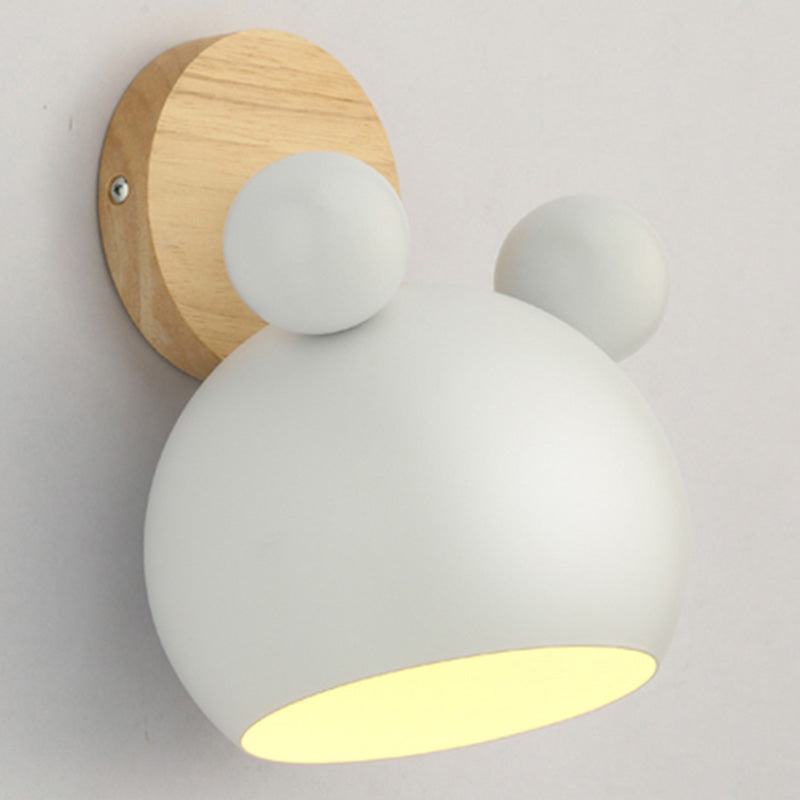 Drehbarer Schirm Metall Wandmontierte Leseleuchte Macaron Stil 1-Licht Wandlampe für Schlafzimmer