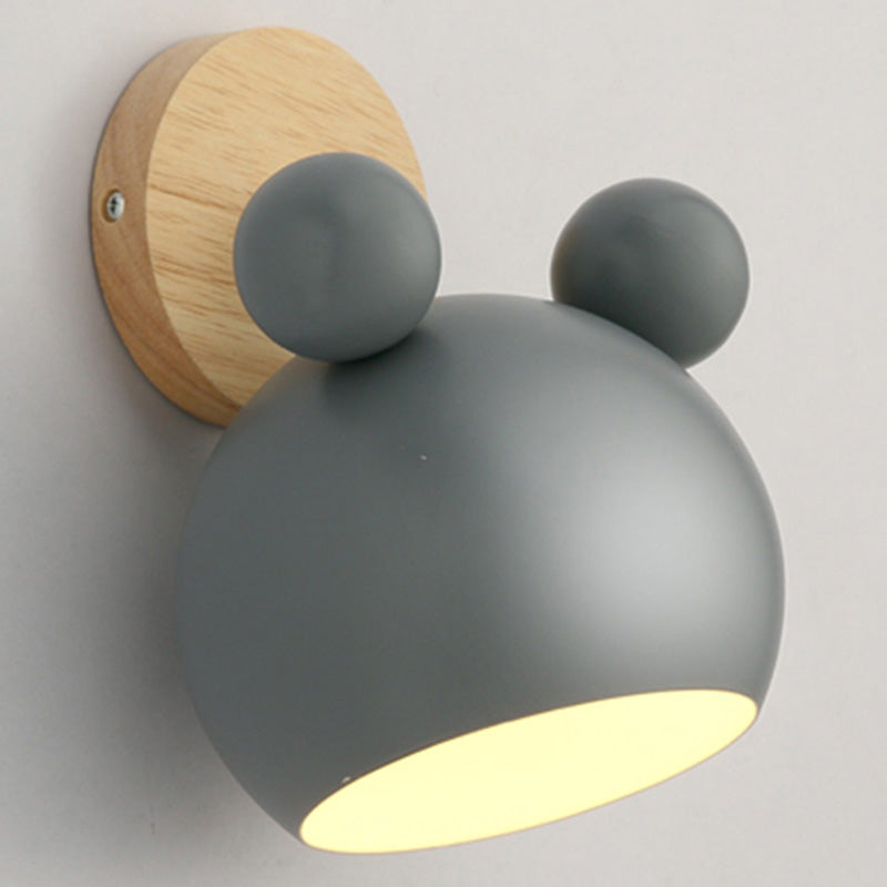 Drehbarer Schirm Metall Wandmontierte Leseleuchte Macaron Stil 1-Licht Wandlampe für Schlafzimmer