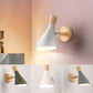Drehbarer Schirm Metall Wandmontierte Leseleuchte Macaron Stil 1-Licht Wandlampe für Schlafzimmer