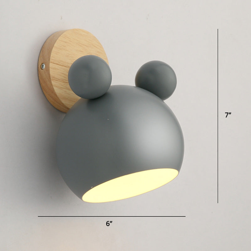 Drehbarer Schirm Metall Wandmontierte Leseleuchte Macaron Stil 1-Licht Wandlampe für Schlafzimmer