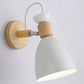 Drehbarer Schirm Metall Wandmontierte Leseleuchte Macaron Stil 1-Licht Wandlampe für Schlafzimmer