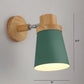 Drehbarer Schirm Metall Wandmontierte Leseleuchte Macaron Stil 1-Licht Wandlampe für Schlafzimmer