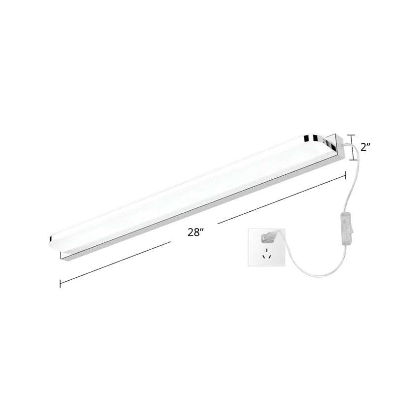 Frendorf | Gerundete Ecken Badleuchte Simplicity Edelstahl LED Wandlicht Leuchte