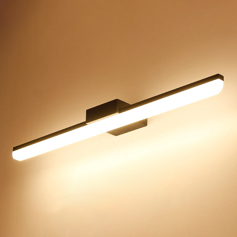 Frendorf | Einfache lineare LED-Waschtischbeleuchtung Metall Badezimmer Wandleuchte mit Acryl-Diffusor