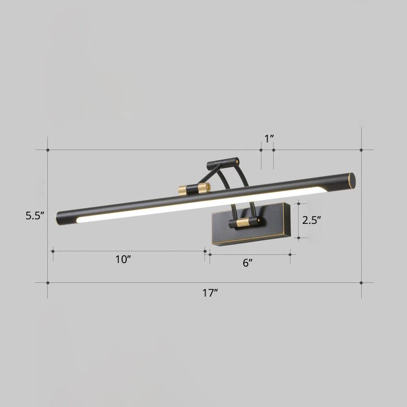 Minimalistische Röhrenförmige Vanity Lichtarmatur Acryl LED WandMontage Lampe mit 3-Gelenk Schwenkarm