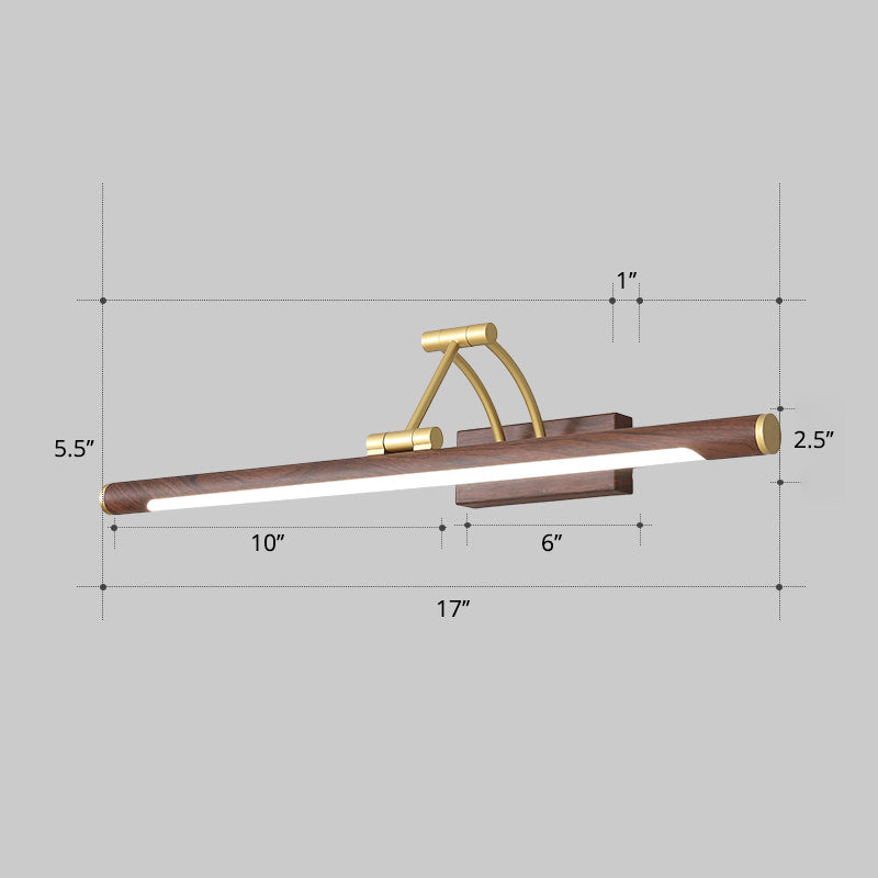 Minimalistische Röhrenförmige Vanity Lichtarmatur Acryl LED WandMontage Lampe mit 3-Gelenk Schwenkarm