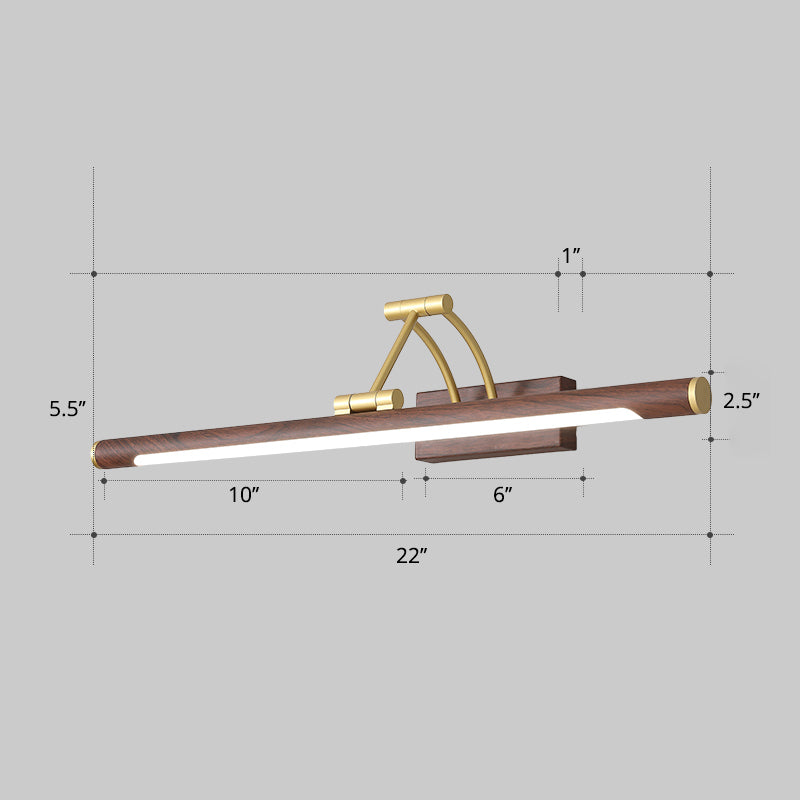 Minimalistische Röhrenförmige Vanity Lichtarmatur Acryl LED WandMontage Lampe mit 3-Gelenk Schwenkarm