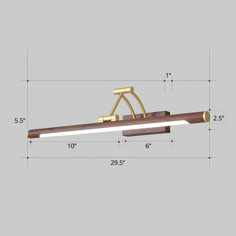 Minimalistische Röhrenförmige Vanity Lichtarmatur Acryl LED WandMontage Lampe mit 3-Gelenk Schwenkarm