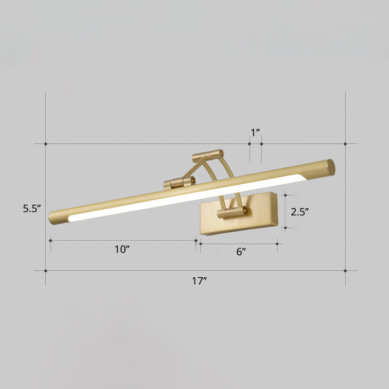 Minimalistische Röhrenförmige Vanity Lichtarmatur Acryl LED WandMontage Lampe mit 3-Gelenk Schwenkarm