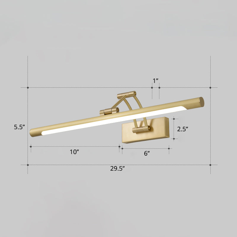 Minimalistische Röhrenförmige Vanity Lichtarmatur Acryl LED WandMontage Lampe mit 3-Gelenk Schwenkarm