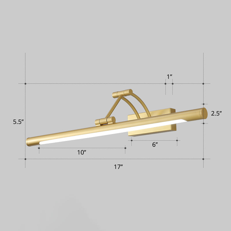 Minimalistische Röhrenförmige Vanity Lichtarmatur Acryl LED WandMontage Lampe mit 3-Gelenk Schwenkarm