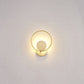 Runde Metall LED Wandleuchte Einfache Stil Goldene Wandmontierte Lampe für Schlafzimmer