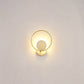 Runde Metall LED Wandleuchte Einfache Stil Goldene Wandmontierte Lampe für Schlafzimmer