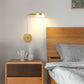 Runde Metall LED Wandleuchte Einfache Stil Goldene Wandmontierte Lampe für Schlafzimmer
