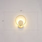 Runde Metall LED Wandleuchte Einfache Stil Goldene Wandmontierte Lampe für Schlafzimmer