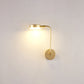 Runde Metall LED Wandleuchte Einfache Stil Goldene Wandmontierte Lampe für Schlafzimmer