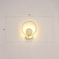 Runde Metall LED Wandleuchte Einfache Stil Goldene Wandmontierte Lampe für Schlafzimmer