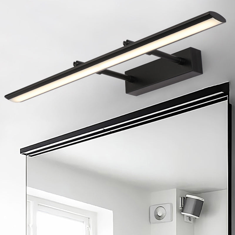 Frendorf | Moderne Balkenförmige Vanity Wandleuchte Edelstahl Bad LED Wandlicht mit verstellbarem Gelenk