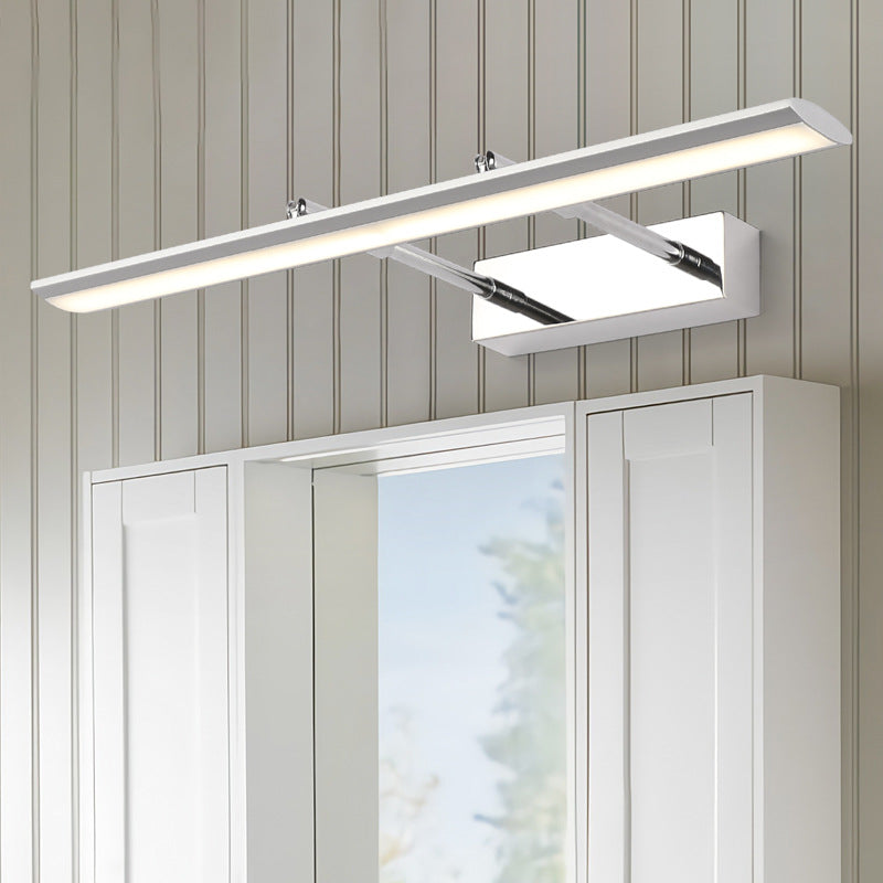 Frendorf | Moderne Balkenförmige Vanity Wandleuchte Edelstahl Bad LED Wandlicht mit verstellbarem Gelenk