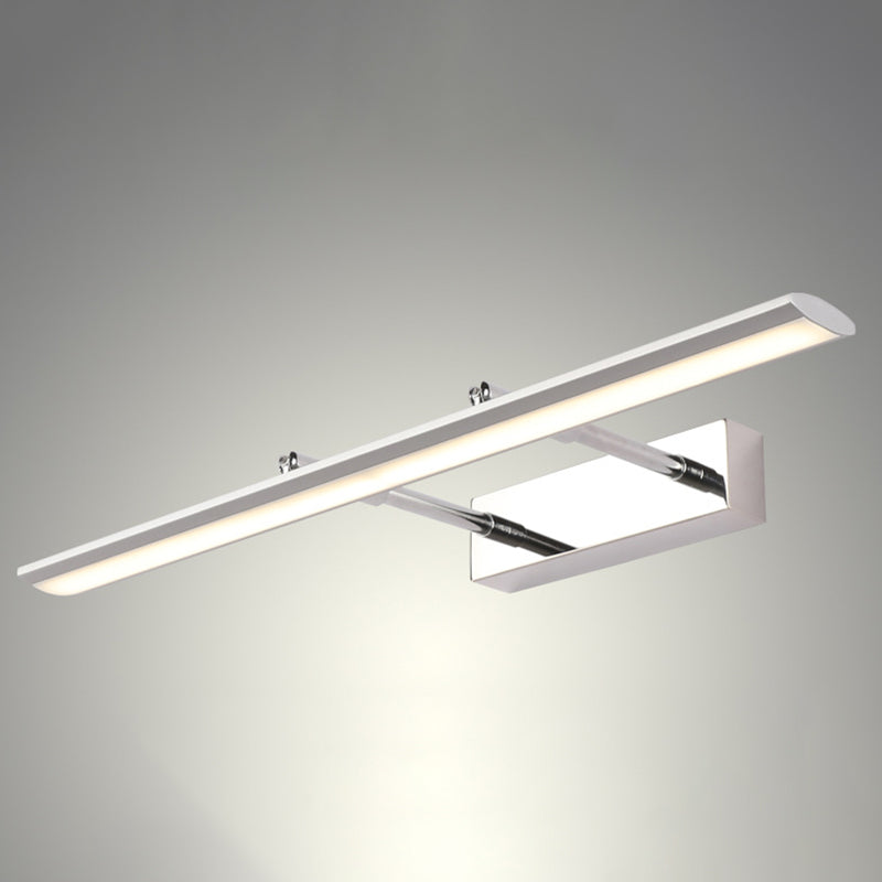 Frendorf | Moderne Balkenförmige Vanity Wandleuchte Edelstahl Bad LED Wandlicht mit verstellbarem Gelenk