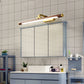 Walnussholzmaserung Rohr Wandleuchte Land Acryl Bad LED Vanity Beleuchtung mit Messing Drehgelenk