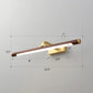 Frendorf | Walnoten Houtnerf Tube Wandlamp Country Acryl Bad LED Vanity Verlichting met Messing Pivot Joint