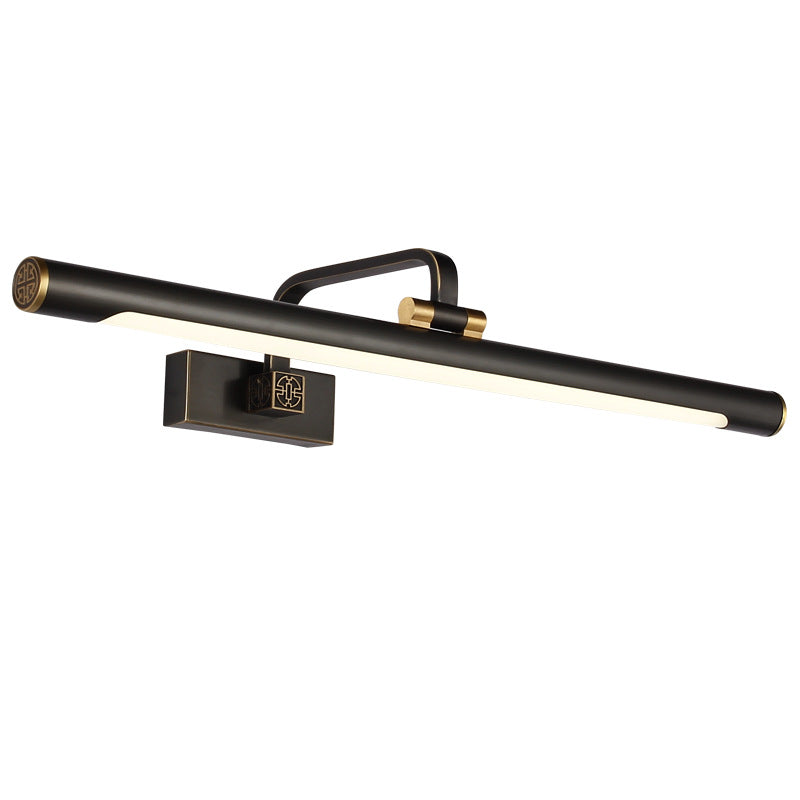 Frendorf | Tubular LED Make-up Spiegel Licht Traditioneel Zwart Metaal Verstelbare Wandverlichting Fixture
