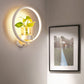Dekorative Halo LED-Wandlampe Metall Schlafzimmer Wandlicht mit gläsernem Hydroponiktopf